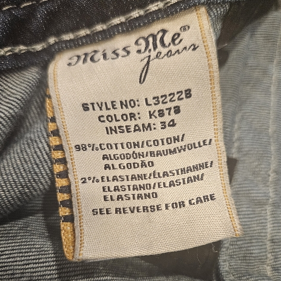 MISS ME CHLOE BOOT MIDRISE JEANS WOMEN'S S 33 INSEAM 34 MEDIUM BLUE - Picture 9 of 14